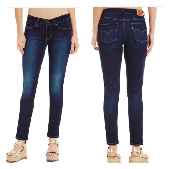 Levi's® 711 Woven Stretch Skinny Jeans Sculpt Hypersoft Women SZ 24 Dark NEW - Picture 1 of 10